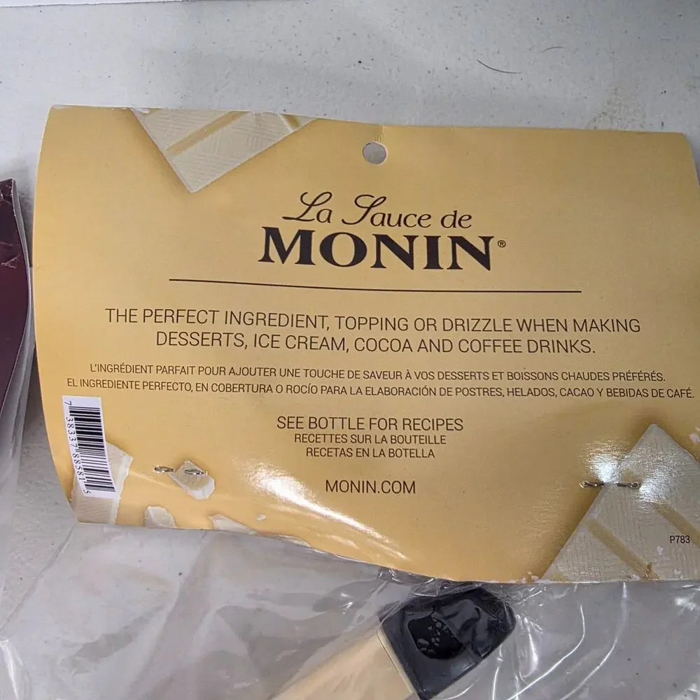 Monin 64 Oz Dark Chocolate Sauce Pump 15mL Dispenser BPA Free New Lot 6